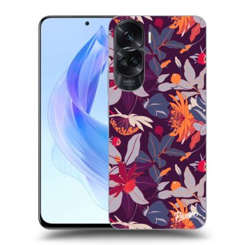 Szilikon tok erre a típusra Honor 90 Lite 5G - Purple Leaf