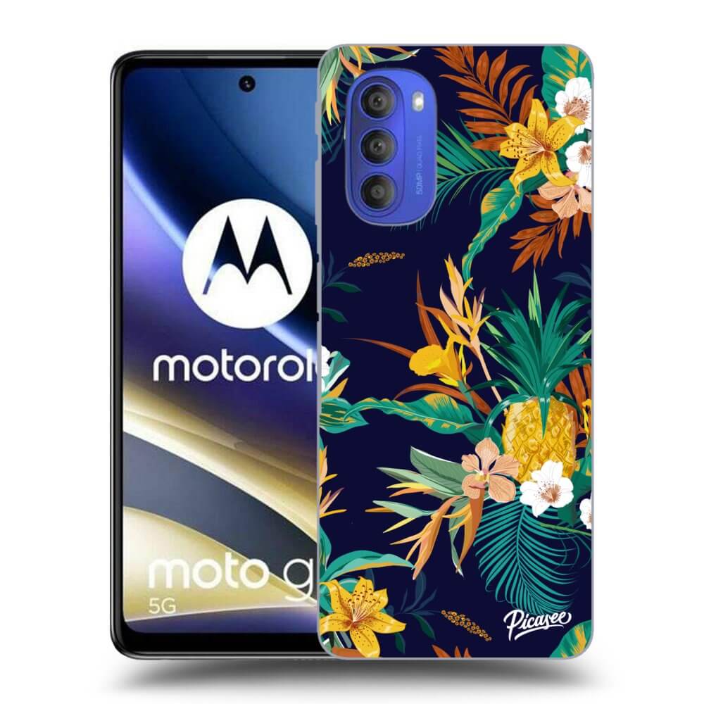Picasee fekete szilikon tok az alábbi mobiltelefonokra Motorola Moto G51 - Pineapple Color