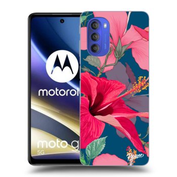 Picasee fekete szilikon tok az alábbi mobiltelefonokra Motorola Moto G51 - Hibiscus