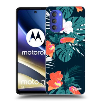 Picasee fekete szilikon tok az alábbi mobiltelefonokra Motorola Moto G51 - Monstera Color