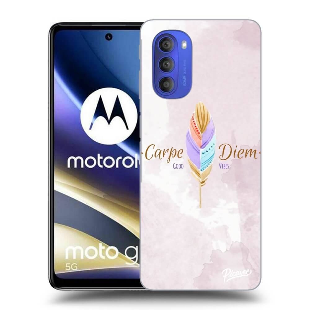 Picasee fekete szilikon tok az alábbi mobiltelefonokra Motorola Moto G51 - Carpe Diem