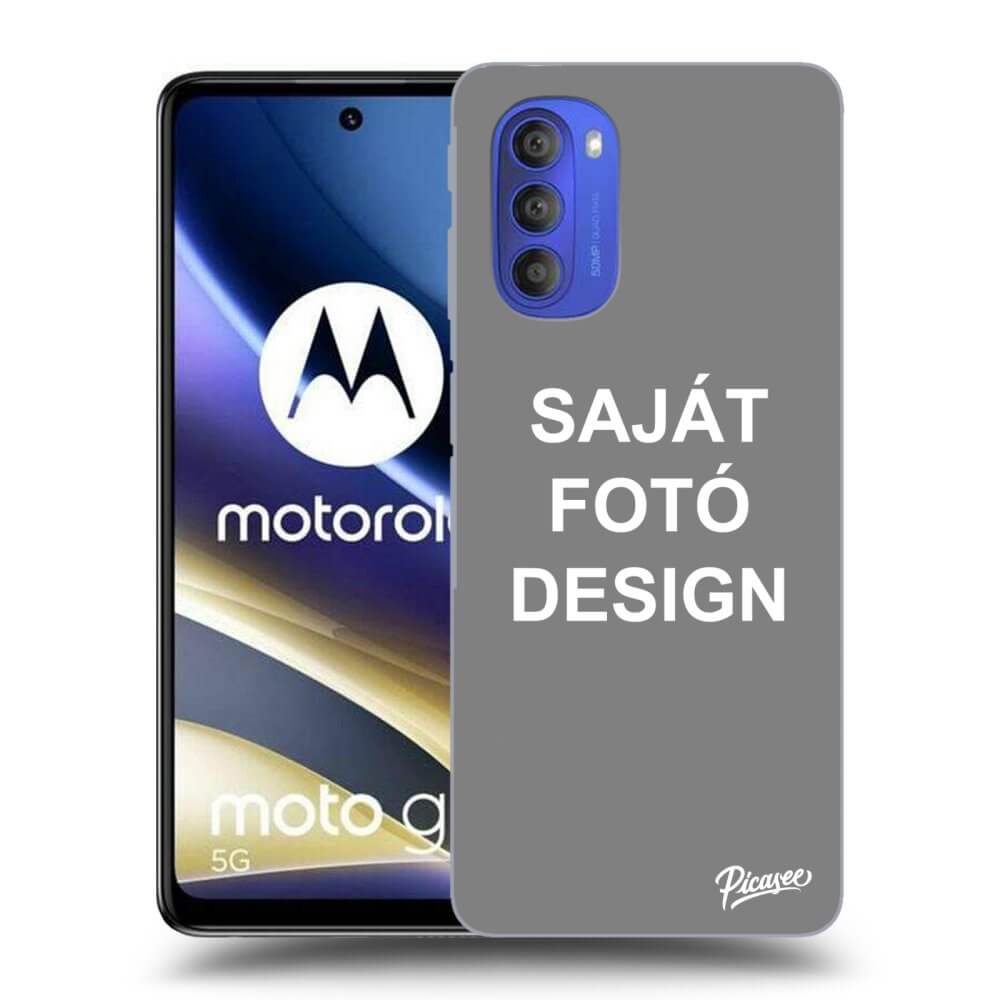 Picasee fekete szilikon tok az alábbi mobiltelefonokra Motorola Moto G51 - Saját fotó/motívum