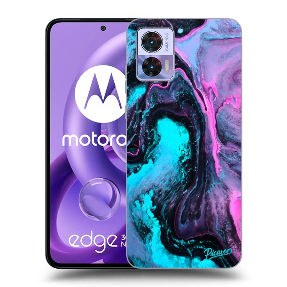 Picasee fekete szilikon tok az alábbi mobiltelefonokra Motorola Edge 30 Neo - Lean 2