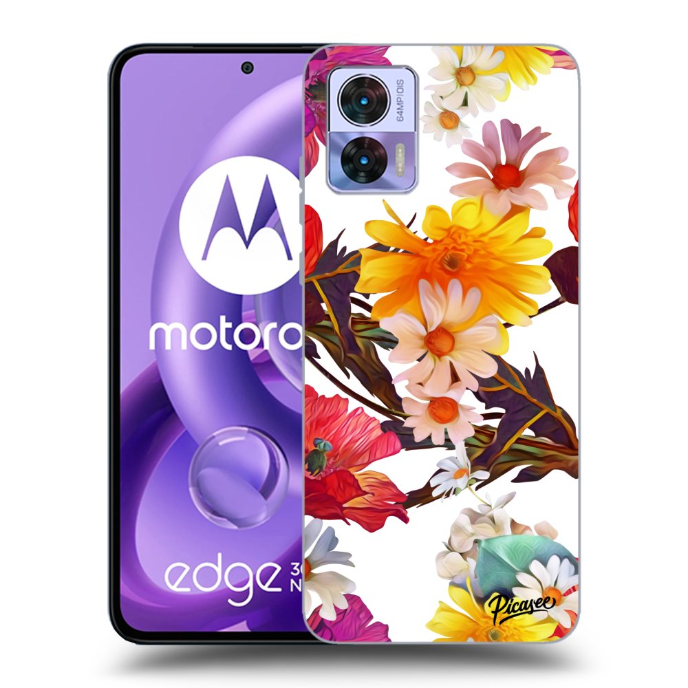 Picasee fekete szilikon tok az alábbi mobiltelefonokra Motorola Edge 30 Neo - Meadow
