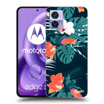Picasee fekete szilikon tok az alábbi mobiltelefonokra Motorola Edge 30 Neo - Monstera Color