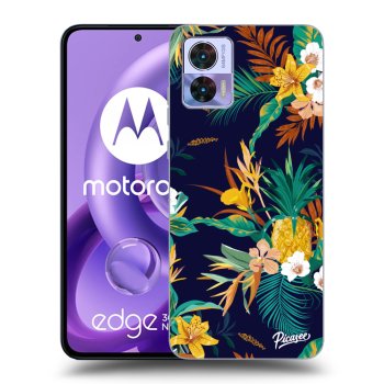 Picasee fekete szilikon tok az alábbi mobiltelefonokra Motorola Edge 30 Neo - Pineapple Color