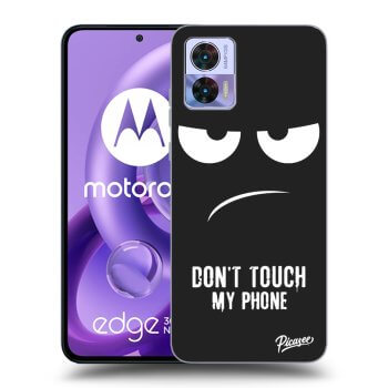 Picasee fekete szilikon tok az alábbi mobiltelefonokra Motorola Edge 30 Neo - Don't Touch My Phone