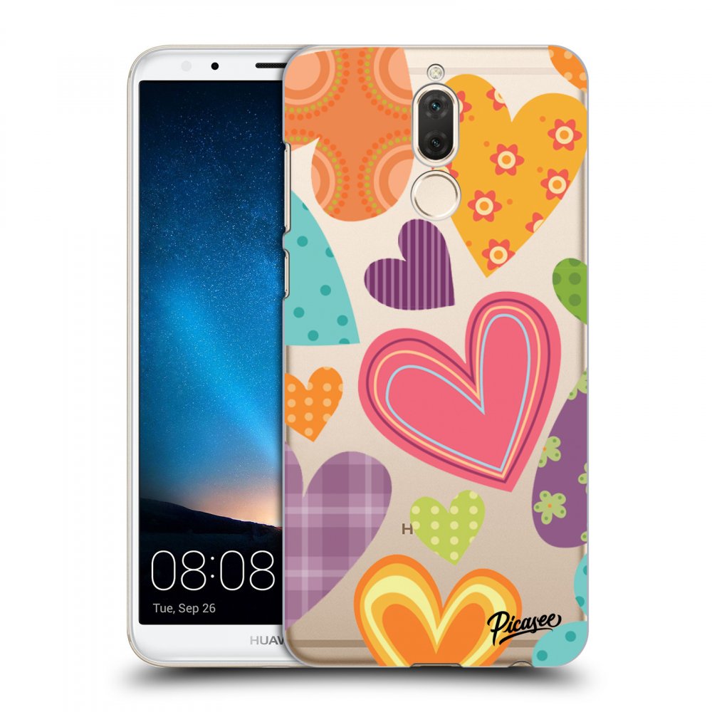 Picasee átlátszó szilikon tok az alábbi mobiltelefonokra Huawei Mate 10 Lite - Colored heart