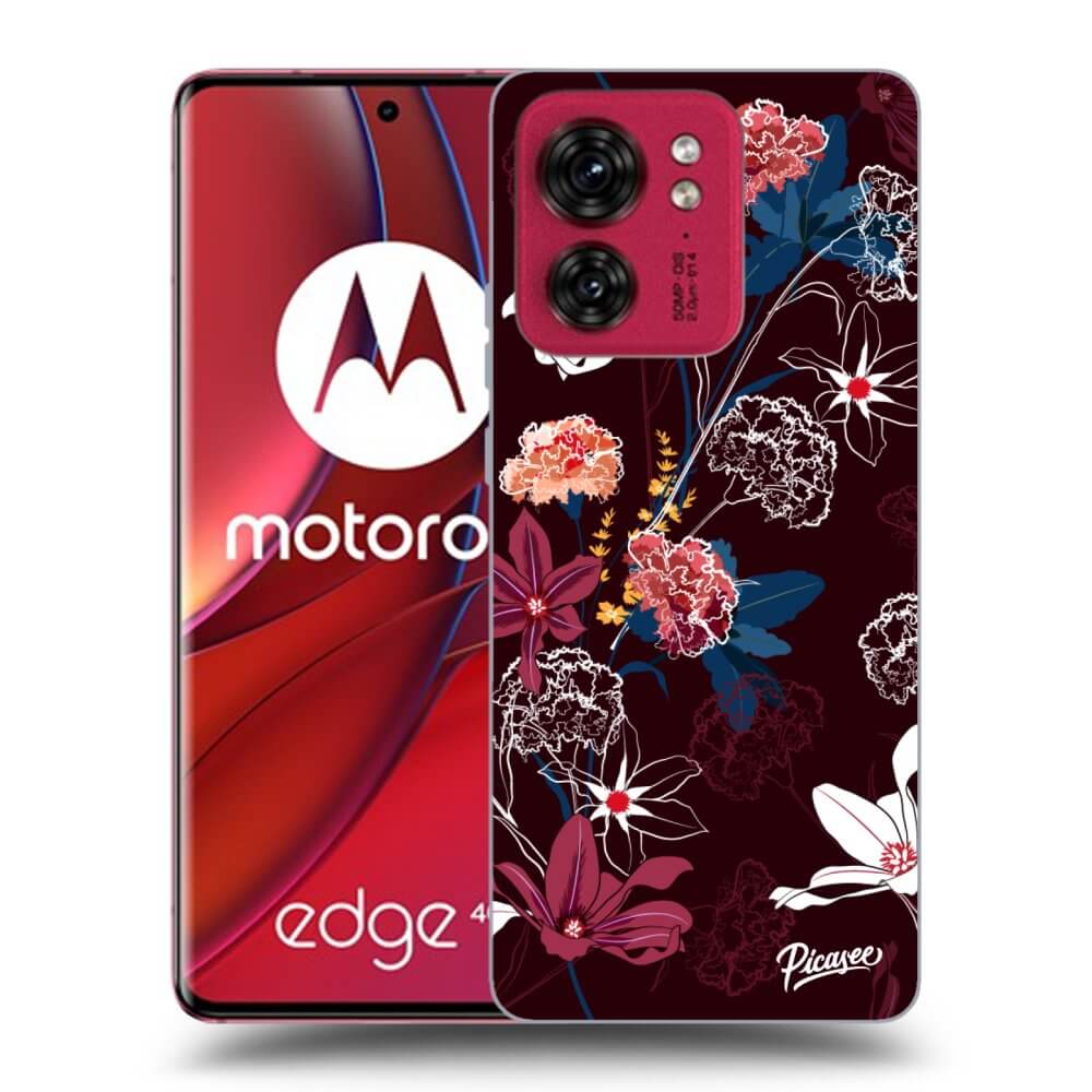 Picasee fekete szilikon tok az alábbi mobiltelefonokra Motorola Edge 40 - Dark Meadow