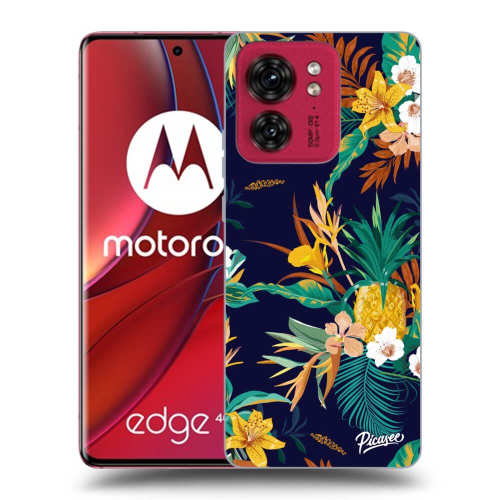 Picasee fekete szilikon tok az alábbi mobiltelefonokra Motorola Edge 40 - Pineapple Color