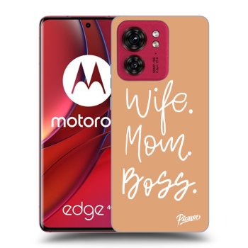 Picasee fekete szilikon tok az alábbi mobiltelefonokra Motorola Edge 40 - Boss Mama