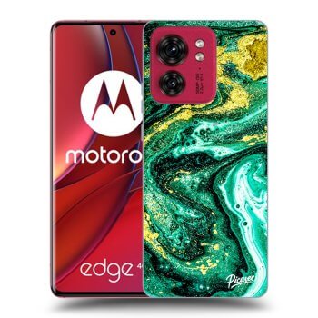 Picasee fekete szilikon tok az alábbi mobiltelefonokra Motorola Edge 40 - Green Gold