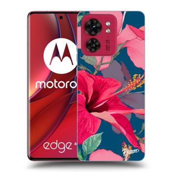 Picasee fekete szilikon tok az alábbi mobiltelefonokra Motorola Edge 40 - Hibiscus