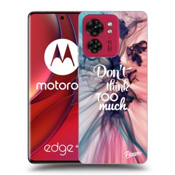 Picasee fekete szilikon tok az alábbi mobiltelefonokra Motorola Edge 40 - Don't think TOO much