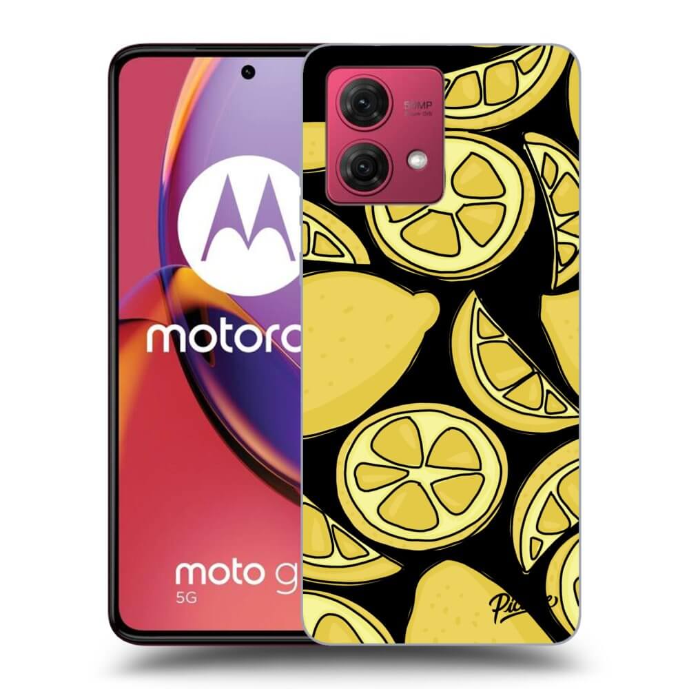 Picasee fekete szilikon tok az alábbi mobiltelefonokra Motorola Moto G84 5G - Lemon