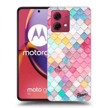 Picasee fekete szilikon tok az alábbi mobiltelefonokra Motorola Moto G84 5G - Colorful roof