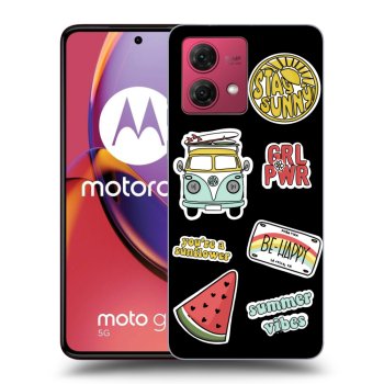 Picasee fekete szilikon tok az alábbi mobiltelefonokra Motorola Moto G84 5G - Summer