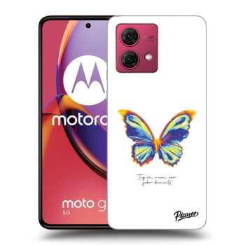 Picasee fekete szilikon tok az alábbi mobiltelefonokra Motorola Moto G84 5G - Diamanty White