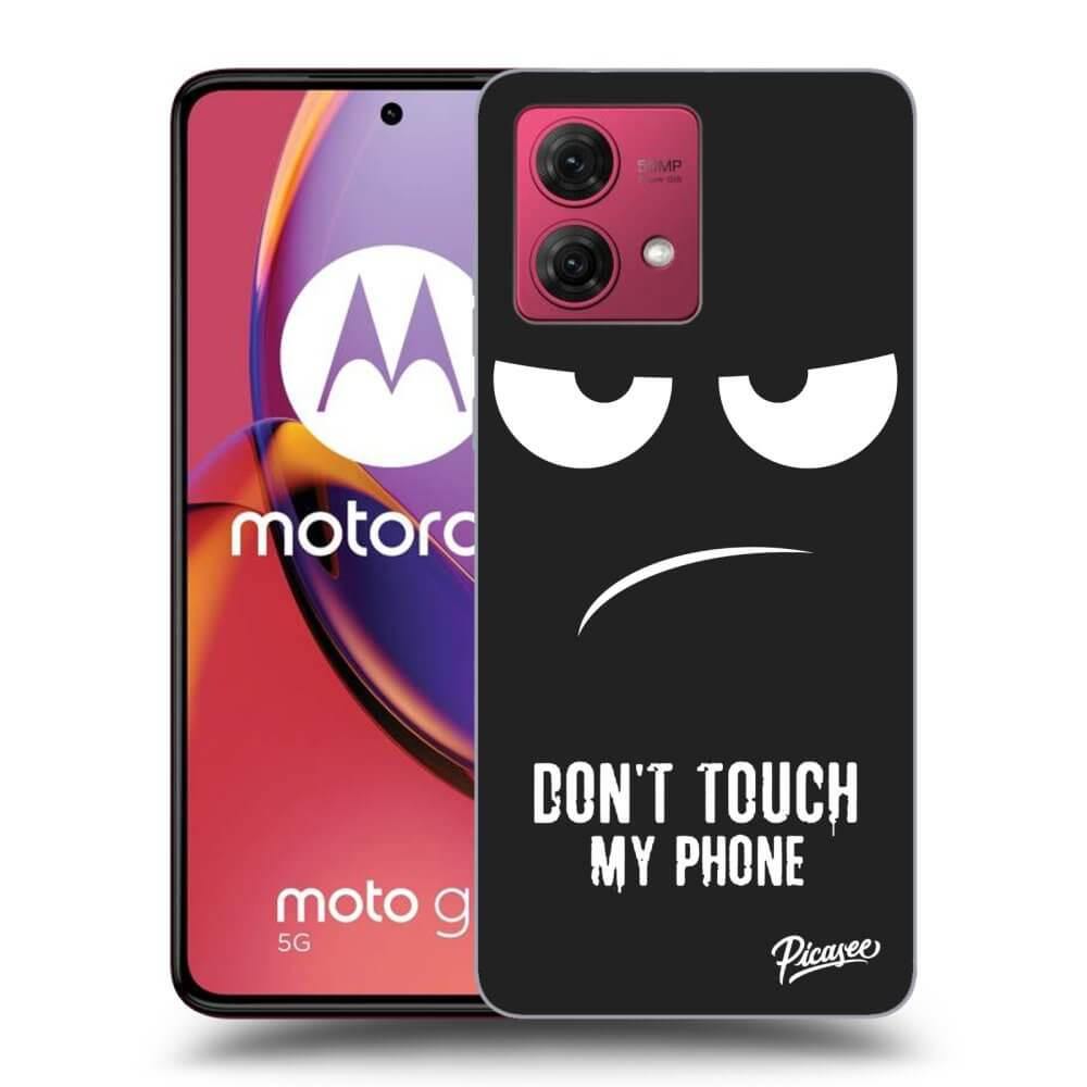 Picasee fekete szilikon tok az alábbi mobiltelefonokra Motorola Moto G84 5G - Don't Touch My Phone