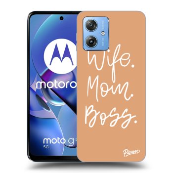 Picasee fekete szilikon tok az alábbi mobiltelefonokra Motorola Moto G54 5G - Boss Mama