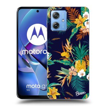 Picasee fekete szilikon tok az alábbi mobiltelefonokra Motorola Moto G54 5G - Pineapple Color
