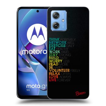 Picasee fekete szilikon tok az alábbi mobiltelefonokra Motorola Moto G54 5G - Motto life