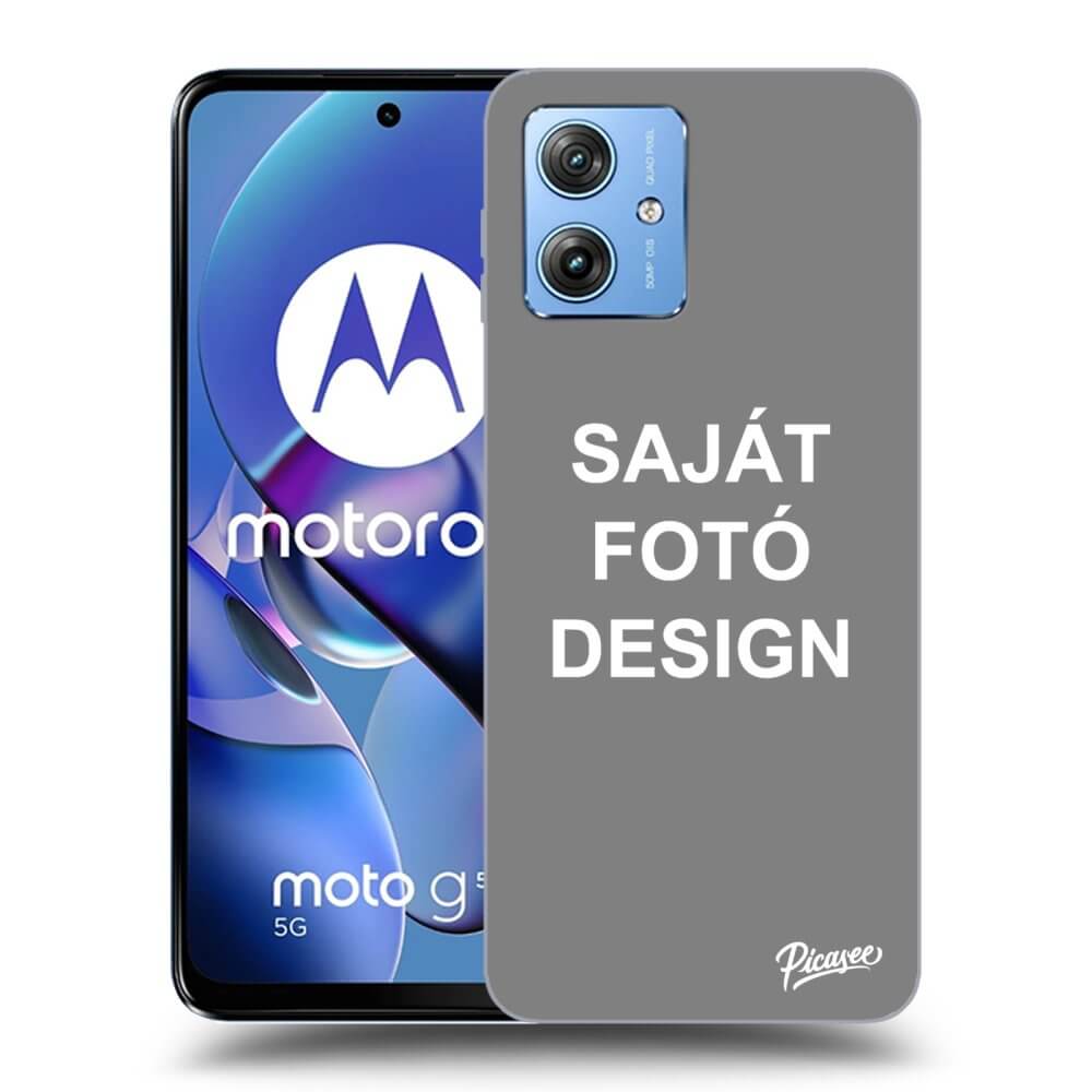 Picasee fekete szilikon tok az alábbi mobiltelefonokra Motorola Moto G54 5G - Saját fotó/motívum