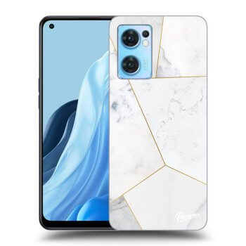 Szilikon tok erre a típusra OPPO Reno 7 5G - White tile