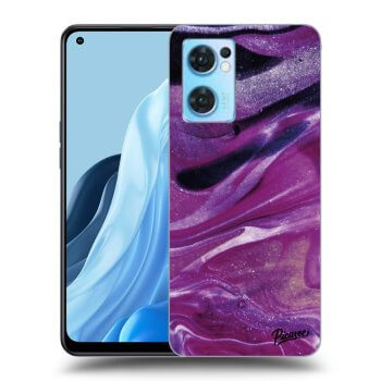 Szilikon tok erre a típusra OPPO Reno 7 5G - Purple glitter