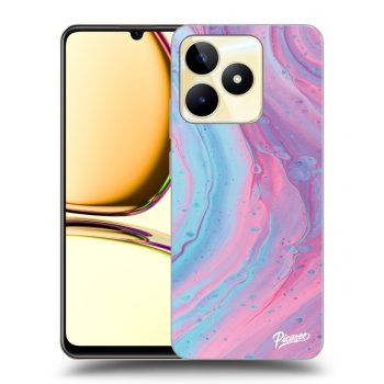 Szilikon tok erre a típusra Realme C53 - Pink liquid