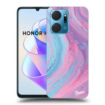 Szilikon tok erre a típusra Honor X7a - Pink liquid
