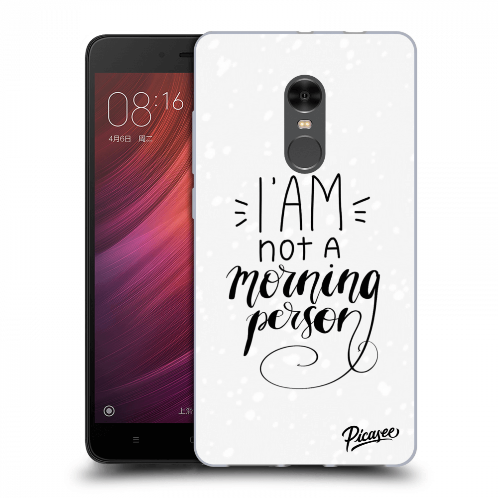 Picasee átlátszó szilikon tok az alábbi mobiltelefonokra Xiaomi Redmi Note 4 Global LTE - I am not a morning person