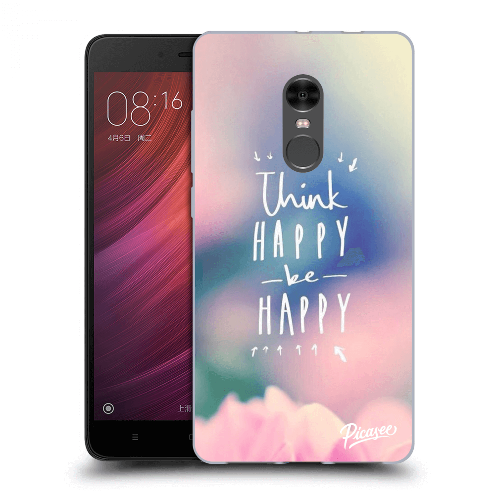 Picasee átlátszó szilikon tok az alábbi mobiltelefonokra Xiaomi Redmi Note 4 Global LTE - Think happy be happy