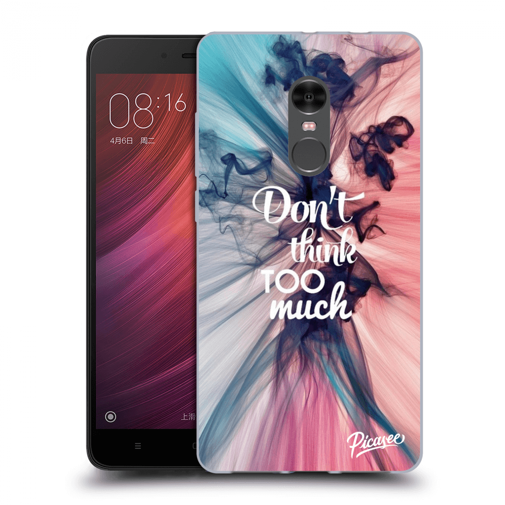 Picasee átlátszó szilikon tok az alábbi mobiltelefonokra Xiaomi Redmi Note 4 Global LTE - Don't think TOO much