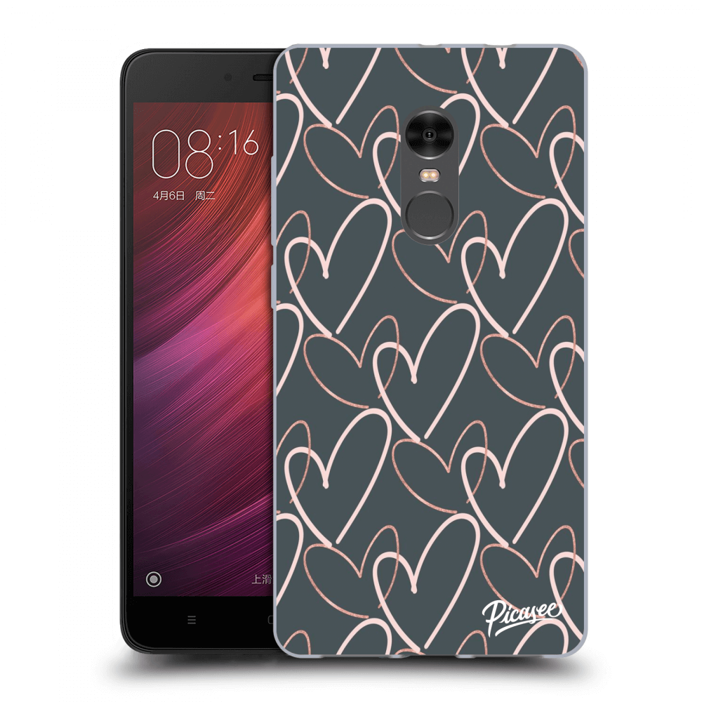 Picasee átlátszó szilikon tok az alábbi mobiltelefonokra Xiaomi Redmi Note 4 Global LTE - Lots of love