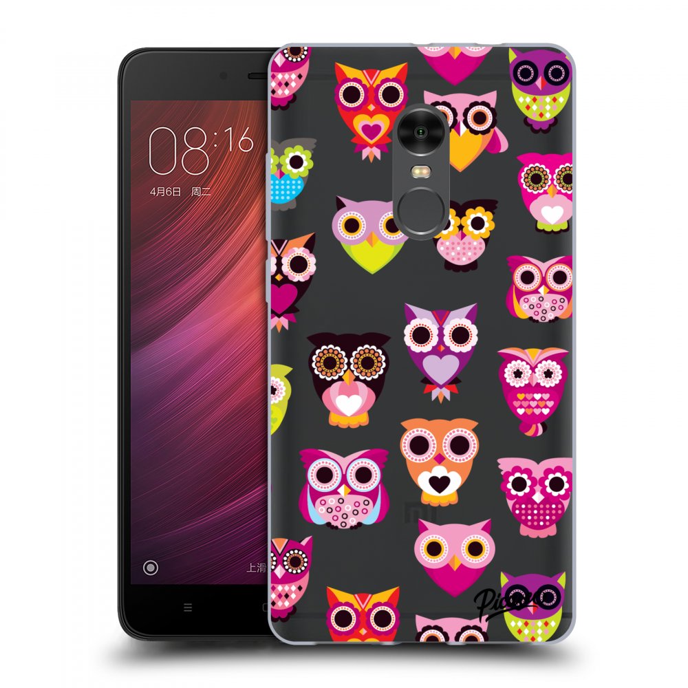 Picasee műanyag átlátszó tok az alábbi mobiltelefonokra Xiaomi Redmi Note 4 Global LTE - Owls