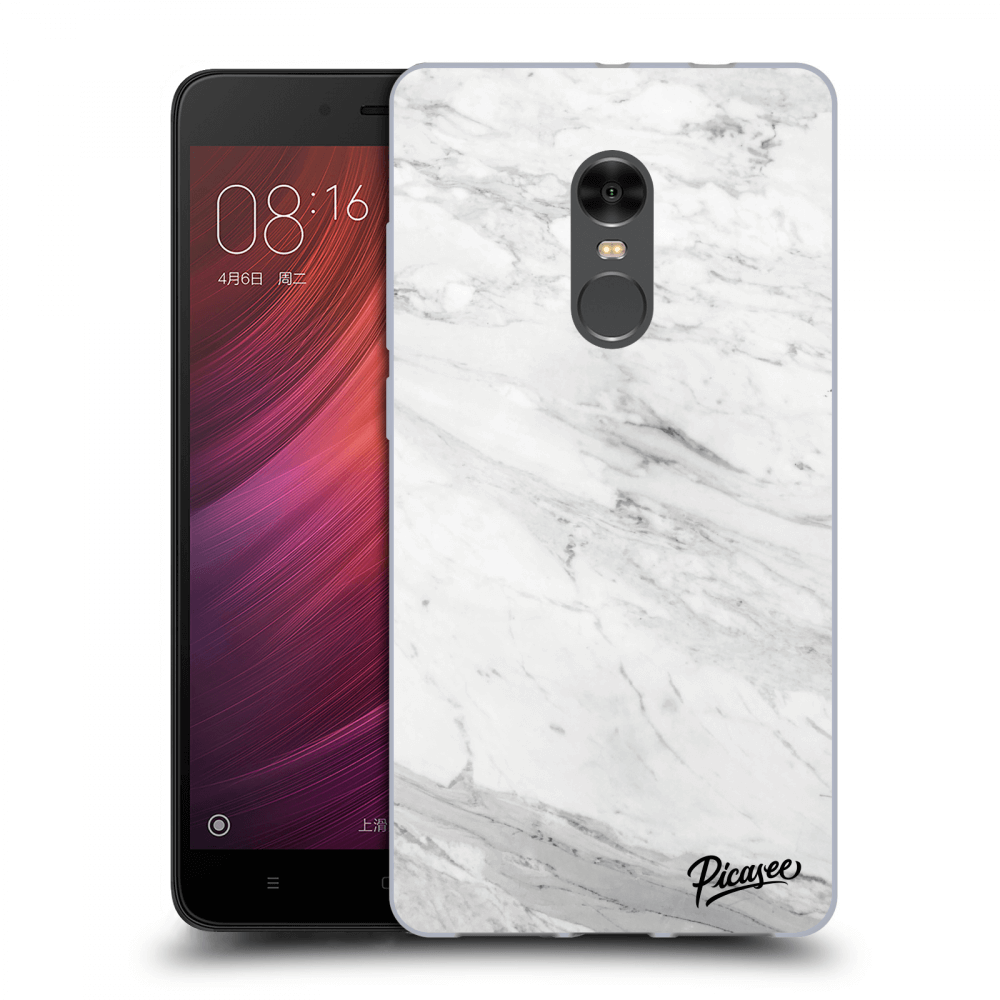 Picasee átlátszó szilikon tok az alábbi mobiltelefonokra Xiaomi Redmi Note 4 Global LTE - White marble