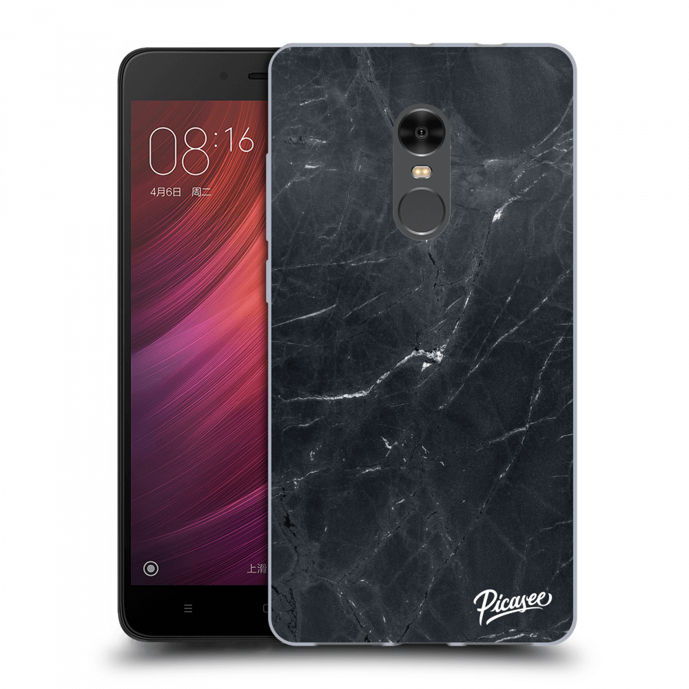 Picasee átlátszó szilikon tok az alábbi mobiltelefonokra Xiaomi Redmi Note 4 Global LTE - Black marble