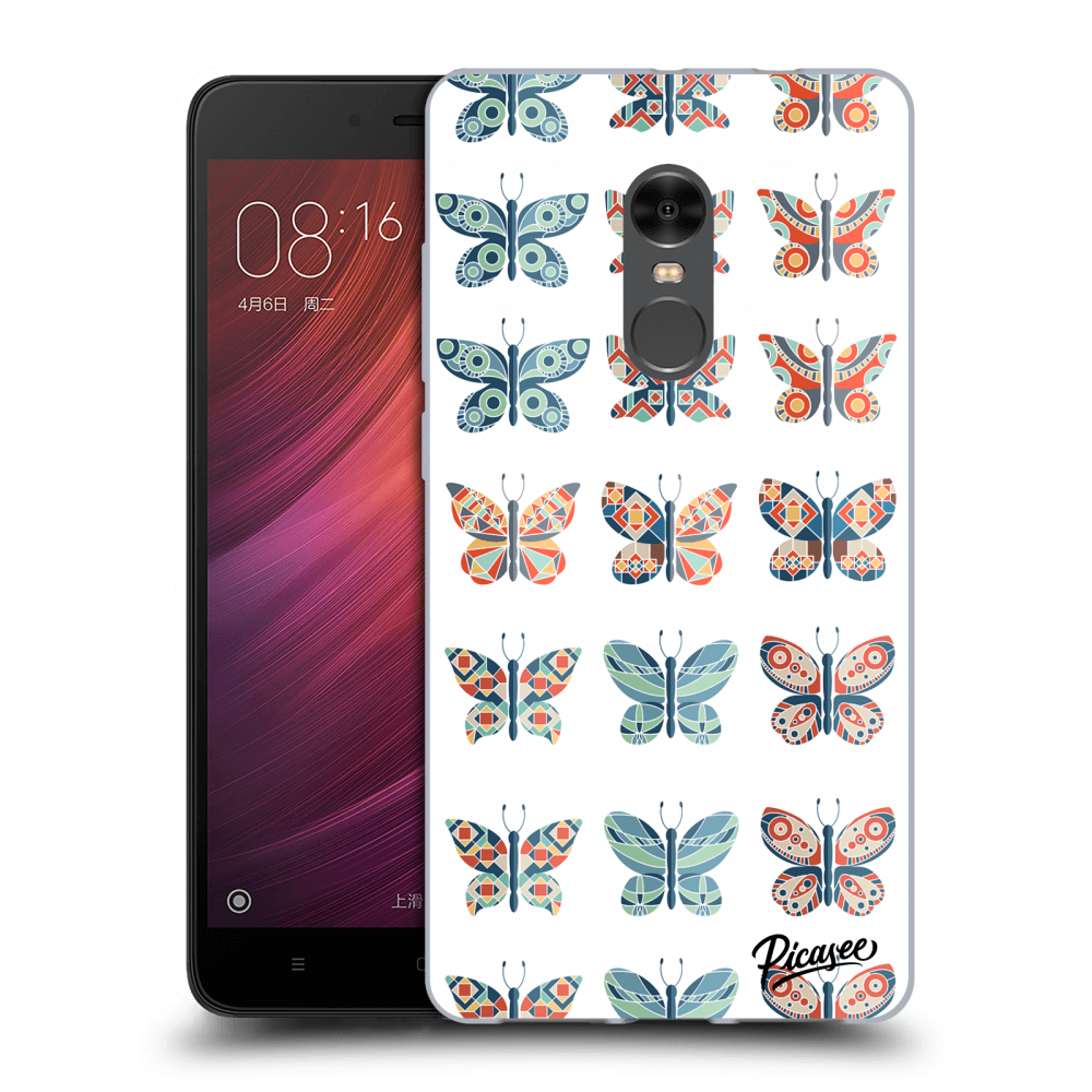 Picasee műanyag átlátszó tok az alábbi mobiltelefonokra Xiaomi Redmi Note 4 Global LTE - Butterflies