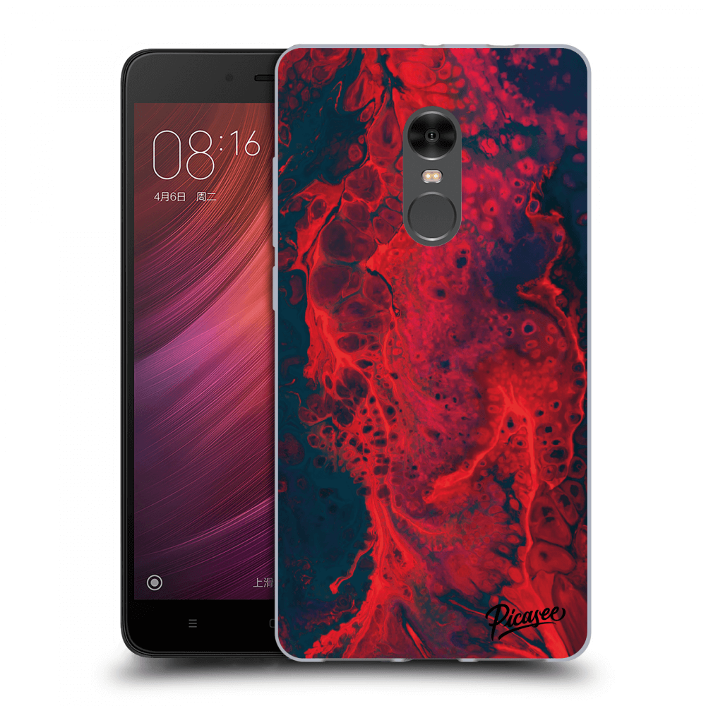 Picasee átlátszó szilikon tok az alábbi mobiltelefonokra Xiaomi Redmi Note 4 Global LTE - Organic red
