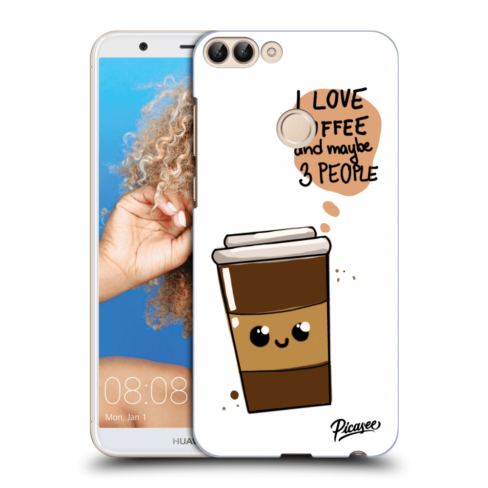 Picasee átlátszó szilikon tok az alábbi mobiltelefonokra Huawei P Smart - Cute coffee