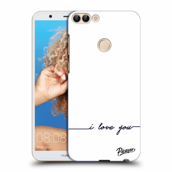 Picasee fekete szilikon tok az alábbi mobiltelefonokra Huawei P Smart - I love you