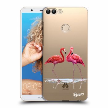 Picasee átlátszó szilikon tok az alábbi mobiltelefonokra Huawei P Smart - Flamingos couple