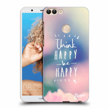 Picasee átlátszó szilikon tok az alábbi mobiltelefonokra Huawei P Smart - Think happy be happy
