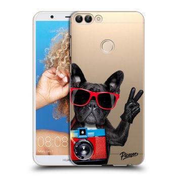 Picasee átlátszó szilikon tok az alábbi mobiltelefonokra Huawei P Smart - French Bulldog