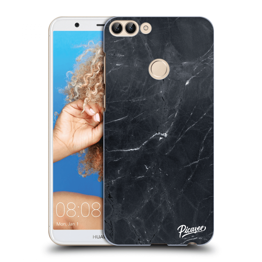 Picasee átlátszó szilikon tok az alábbi mobiltelefonokra Huawei P Smart - Black marble