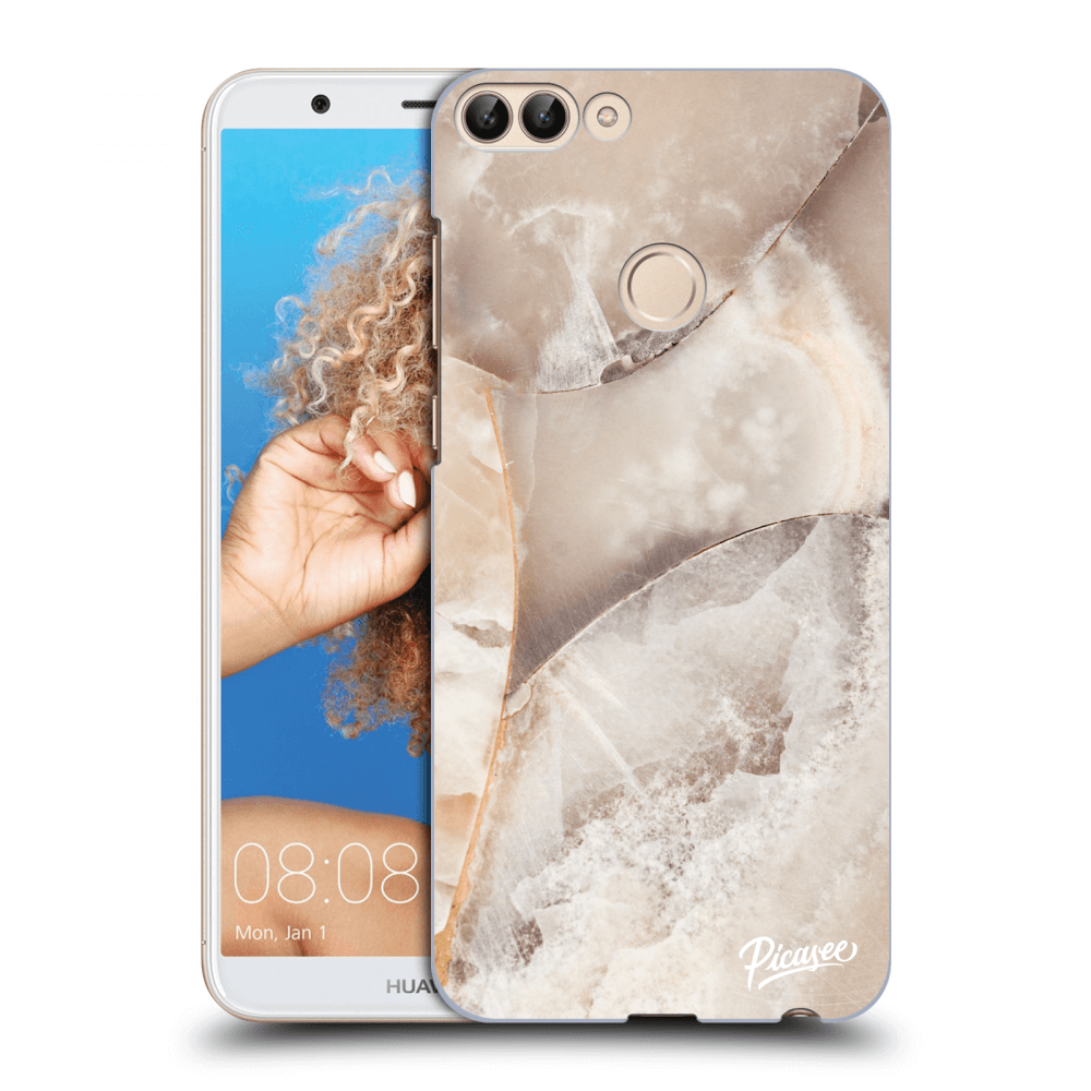 Picasee fekete szilikon tok az alábbi mobiltelefonokra Huawei P Smart - Cream marble