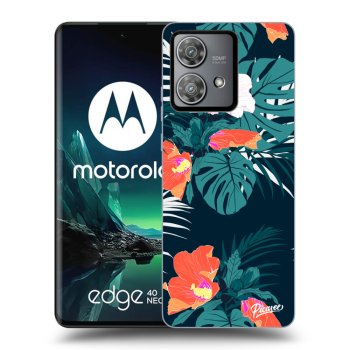 Picasee fekete szilikon tok az alábbi mobiltelefonokra Motorola Edge 40 Neo - Monstera Color