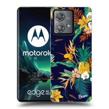 Picasee fekete szilikon tok az alábbi mobiltelefonokra Motorola Edge 40 Neo - Pineapple Color