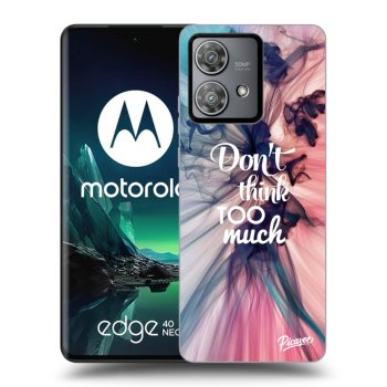 Picasee fekete szilikon tok az alábbi mobiltelefonokra Motorola Edge 40 Neo - Don't think TOO much